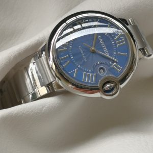 Alternative view of V6 Masterpiece: Cartier Ballon Bleu WSBB0025 Watch (Stainless Steel - Blue Dial, Guilloché Dial, 2824-2 Automatic Movement, 42mm), Honoring the Rebels, May Heaven Bless the World!